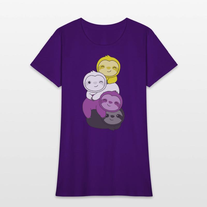 Nonbinary Flag Pride Lgbtq Cute Sloth Pile