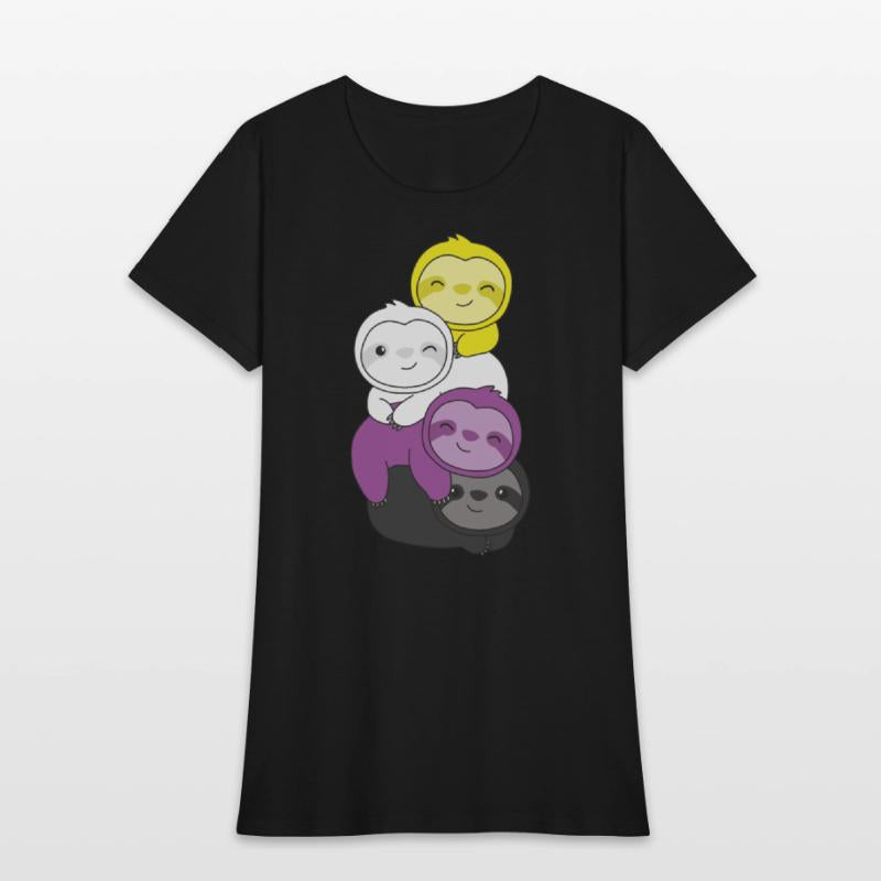 Nonbinary Flag Pride Lgbtq Cute Sloth Pile