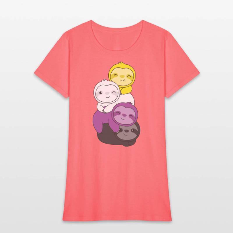 Nonbinary Flag Pride Lgbtq Cute Sloth Pile