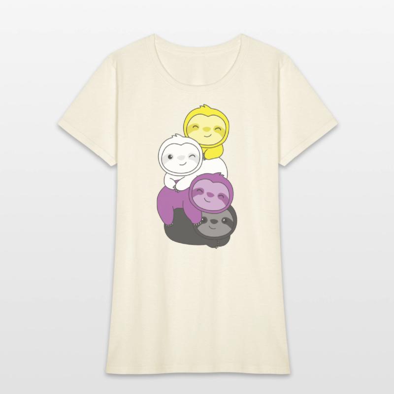 Nonbinary Flag Pride Lgbtq Cute Sloth Pile
