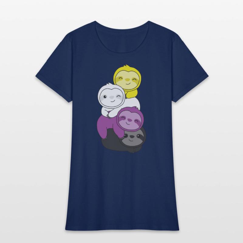 Nonbinary Flag Pride Lgbtq Cute Sloth Pile