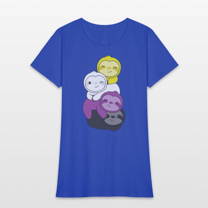 Nonbinary Flag Pride Lgbtq Cute Sloth Pile