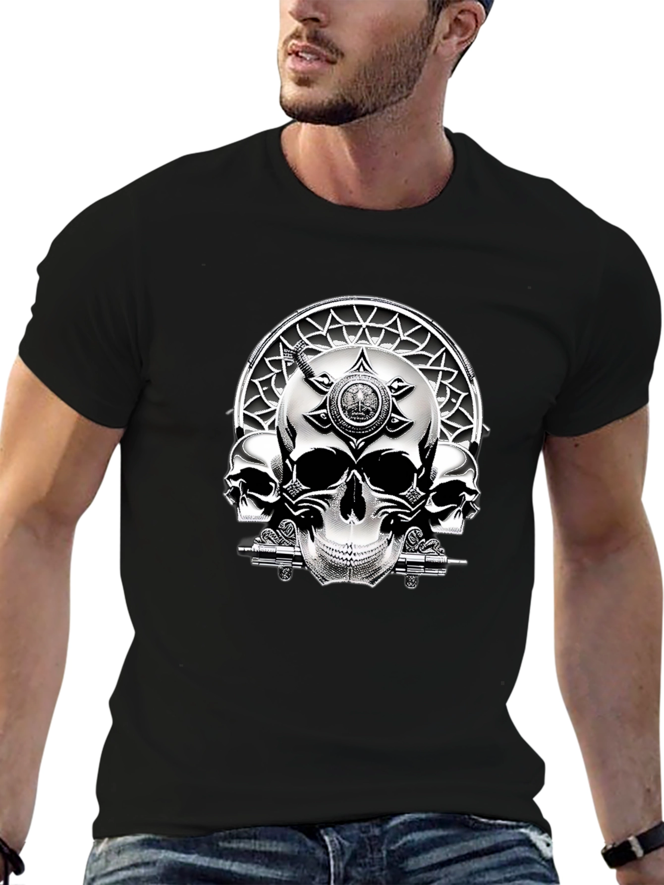 Skull Graphic Black T-Shirt