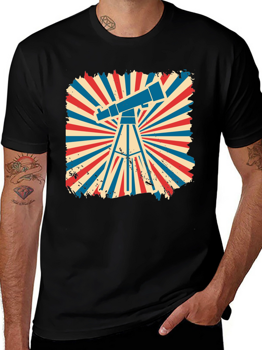 Telescope Graphic Tee - Retro Design