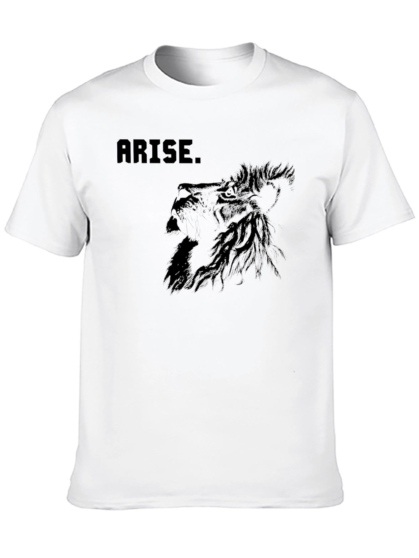 Arise Lion Graphic Black T-Shirt