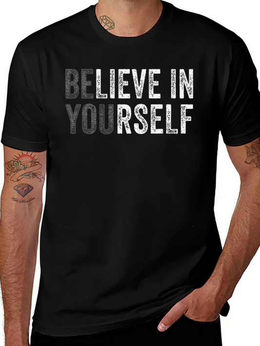 Believe In Yourself Black Graphic Tee