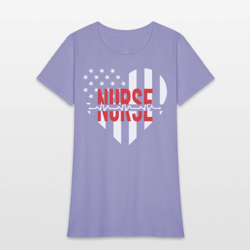 Nurse American flag shirt 4th of july gift