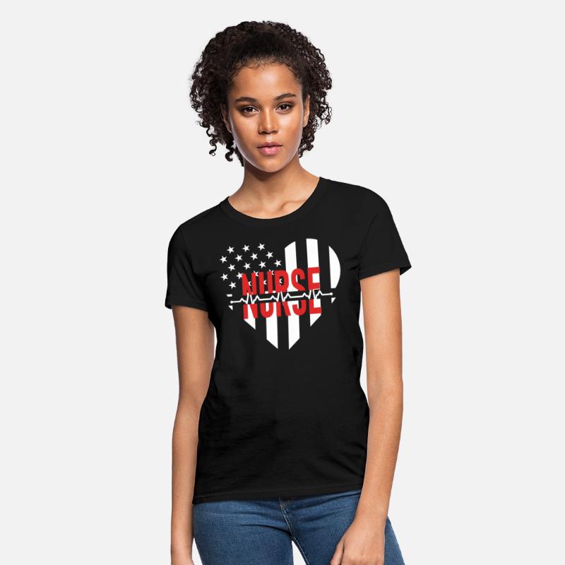 Nurse American flag shirt 4th of july gift