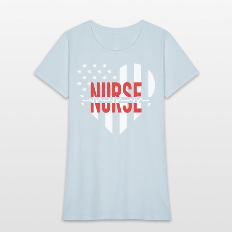 Nurse American flag shirt 4th of july gift