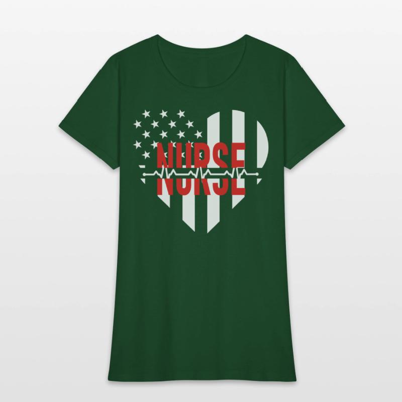 Nurse American flag shirt 4th of july gift