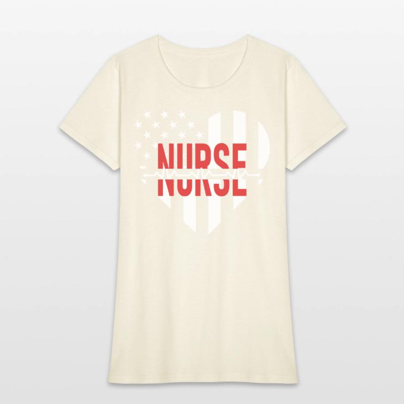 Nurse American flag shirt 4th of july gift