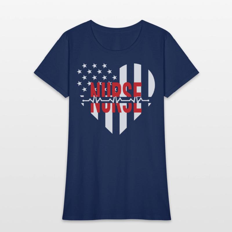 Nurse American flag shirt 4th of july gift