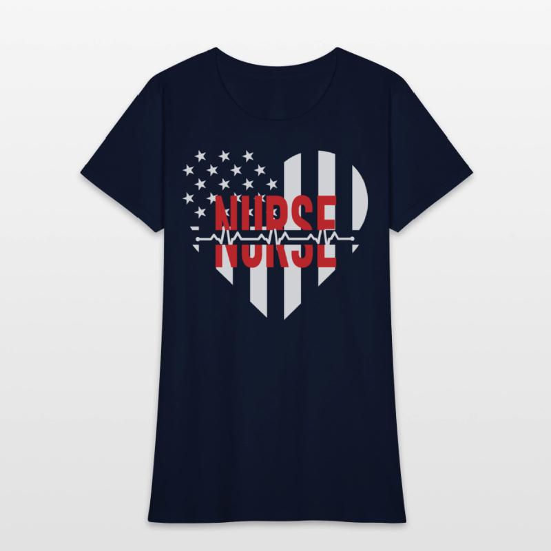 Nurse American flag shirt 4th of july gift