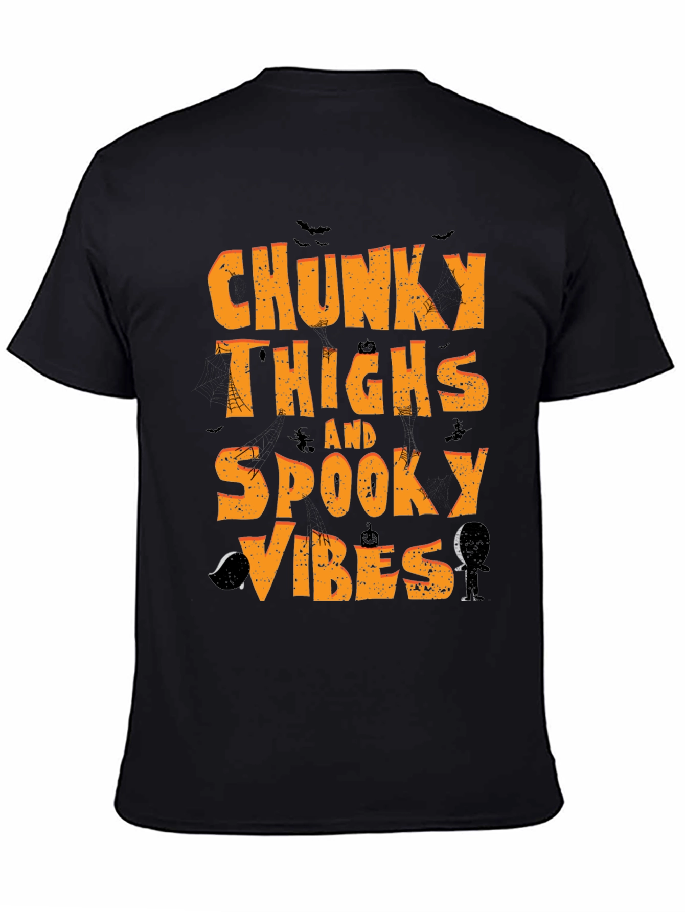 Chunky Thighs Spooky Vibes Halloween T-Shirt