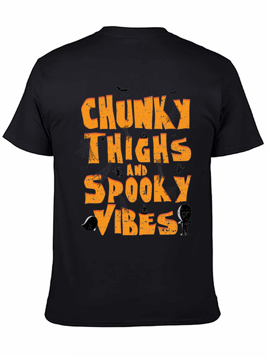 Chunky Thighs Spooky Vibes Halloween T-Shirt