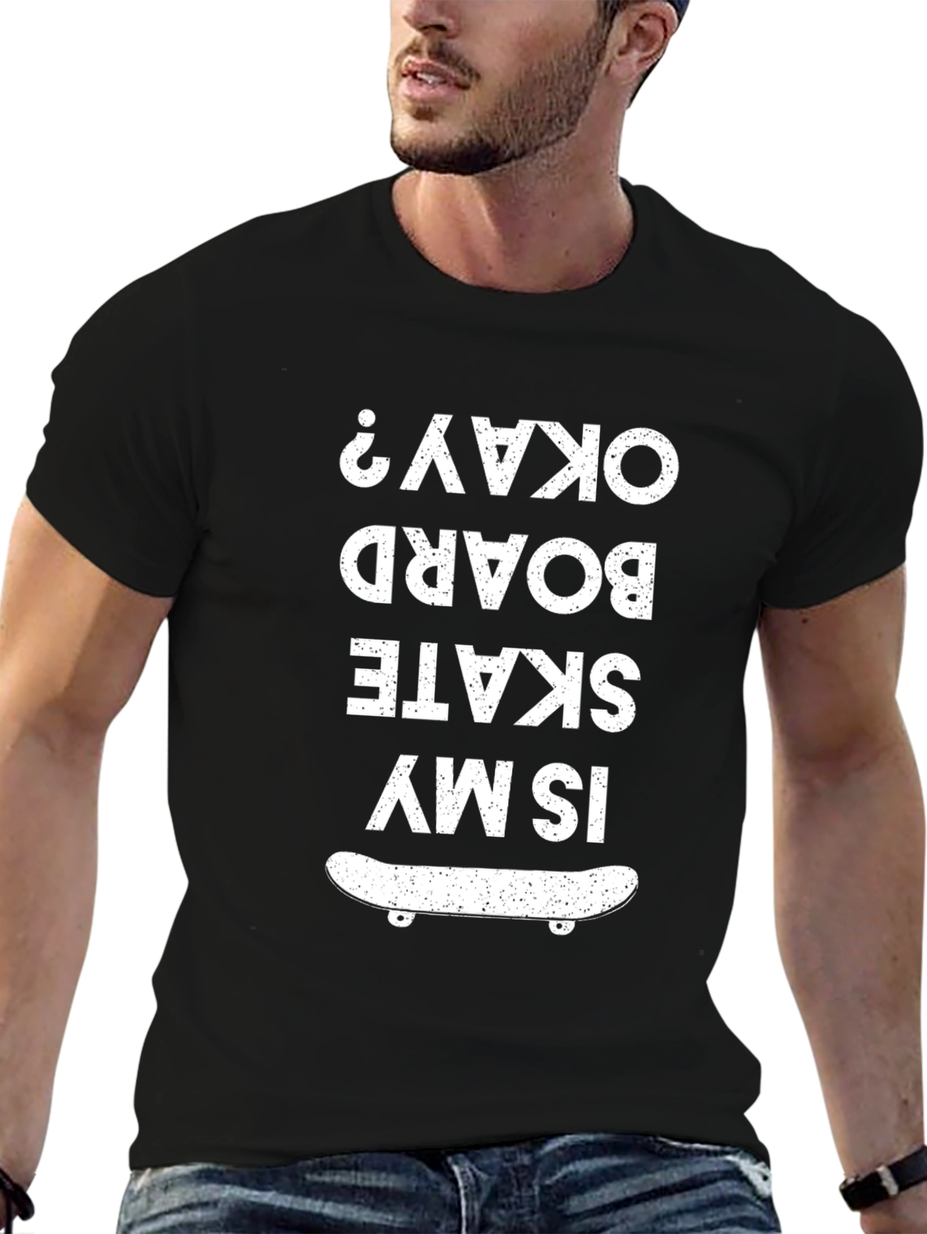 Skate Board Okay? Graphic Tee - Cool Skater T-Shirt