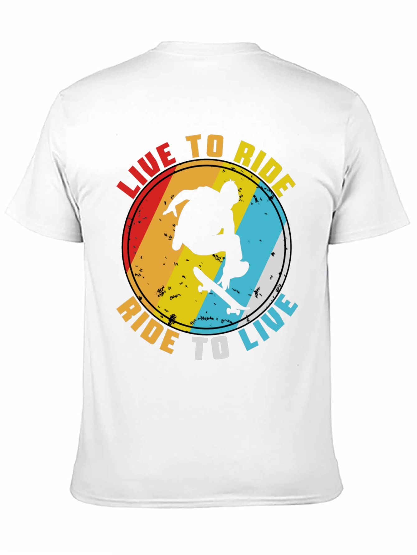 Live to Ride Graphic Tee - Skateboard Design