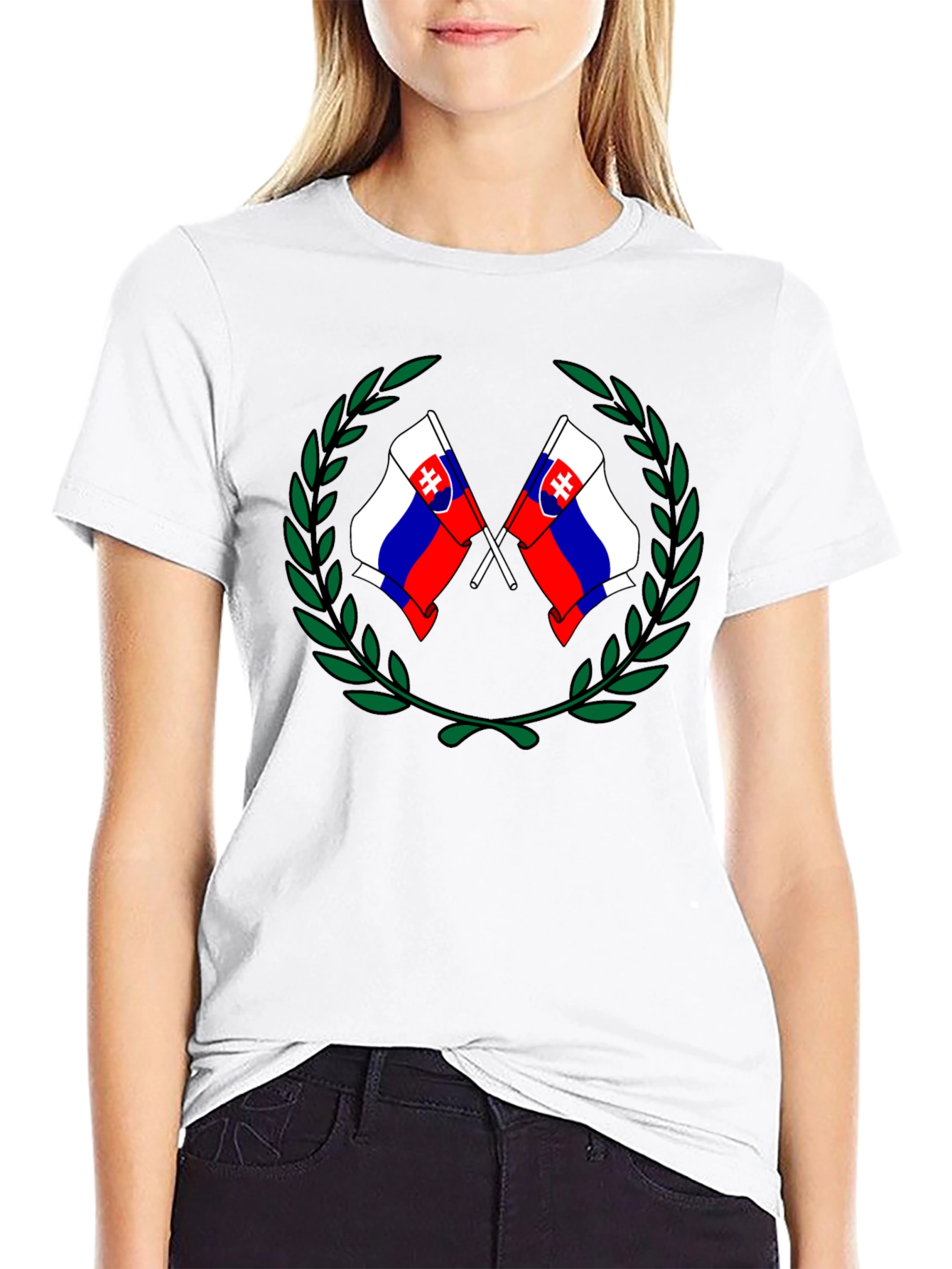 Slovakian Flag T-Shirt - Black Graphic Tee