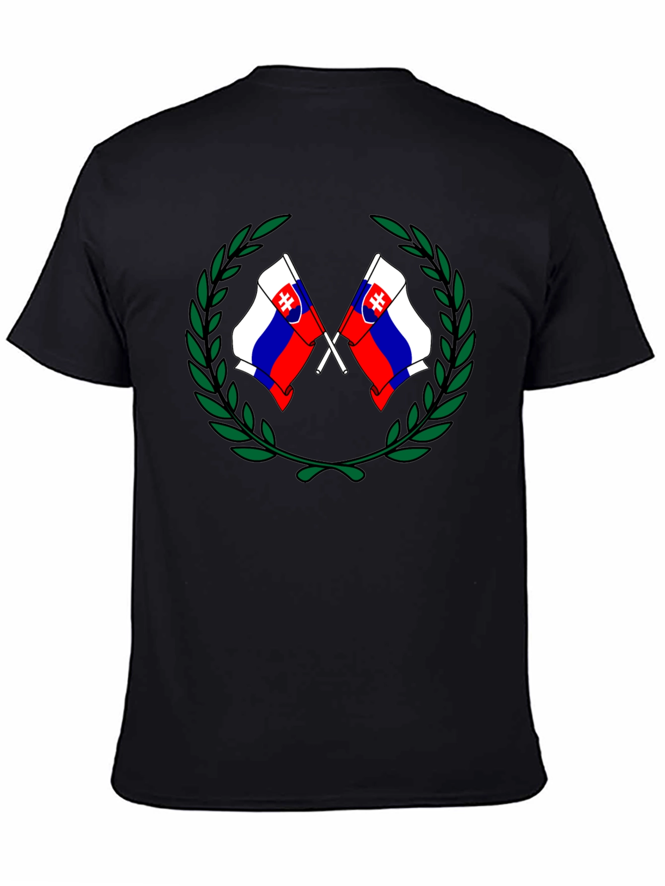 Slovakian Flag T-Shirt - Black Graphic Tee