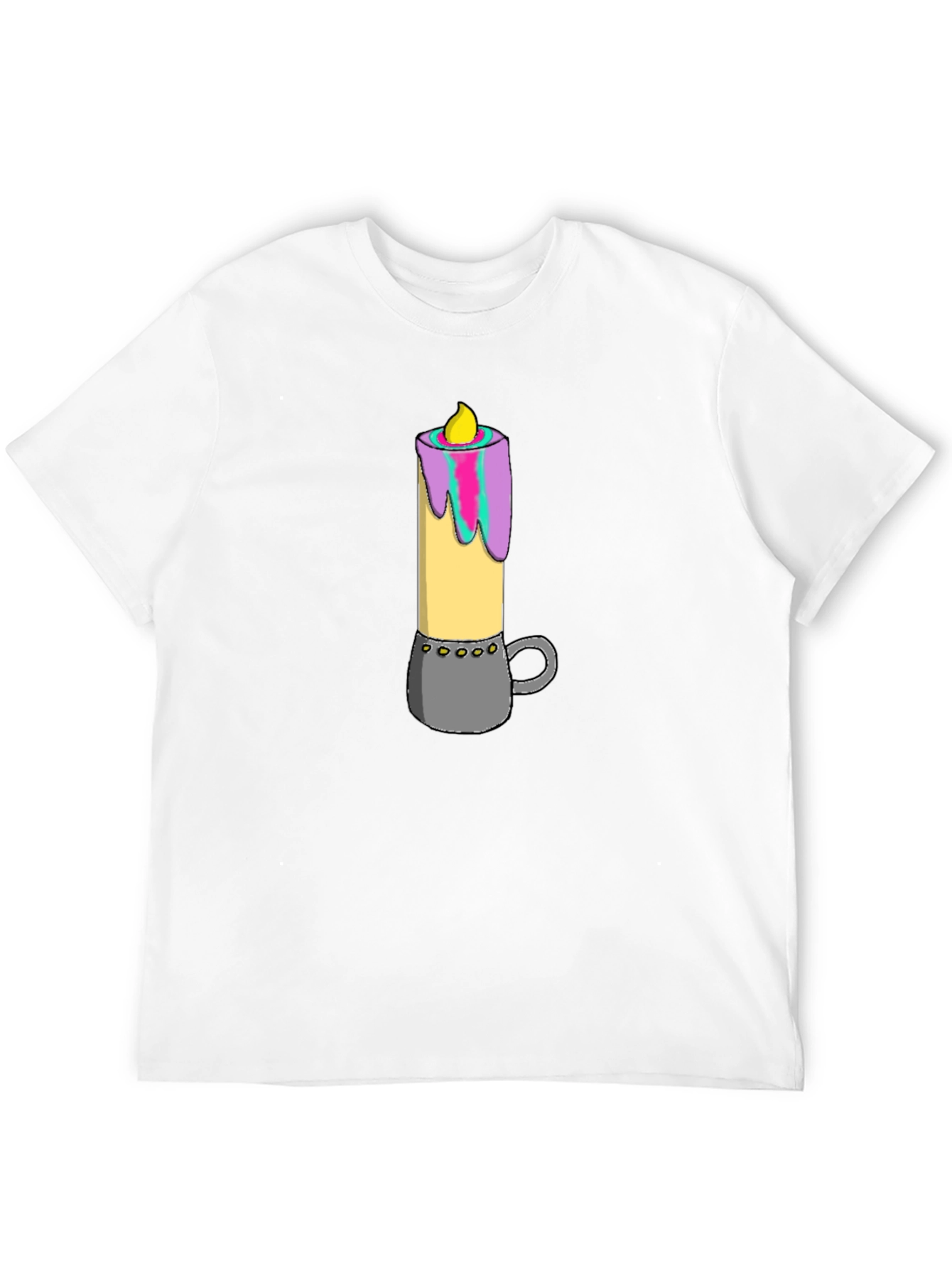 Candle Graphic Tee - Quirky Comfort