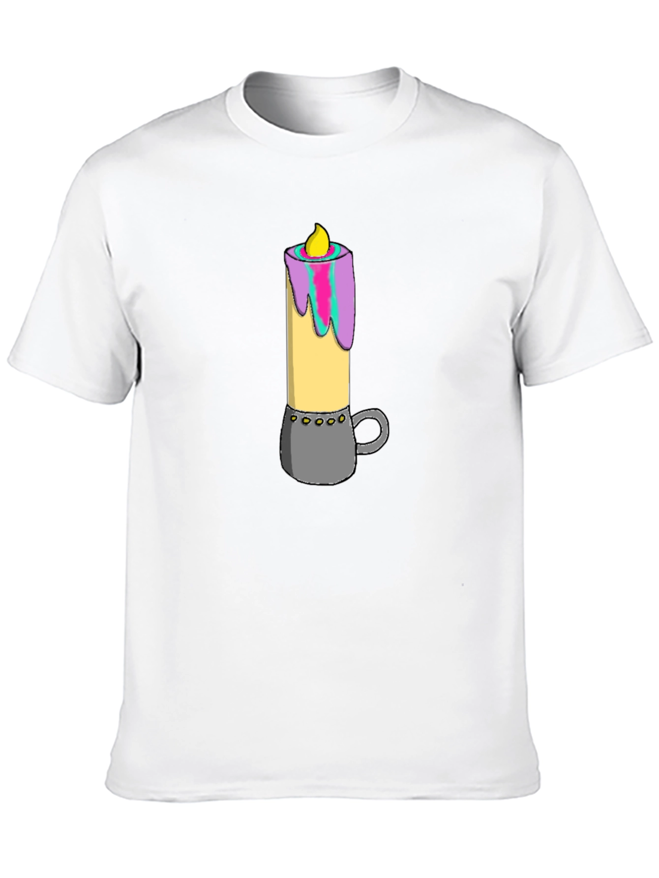 Candle Graphic Tee - Quirky Comfort