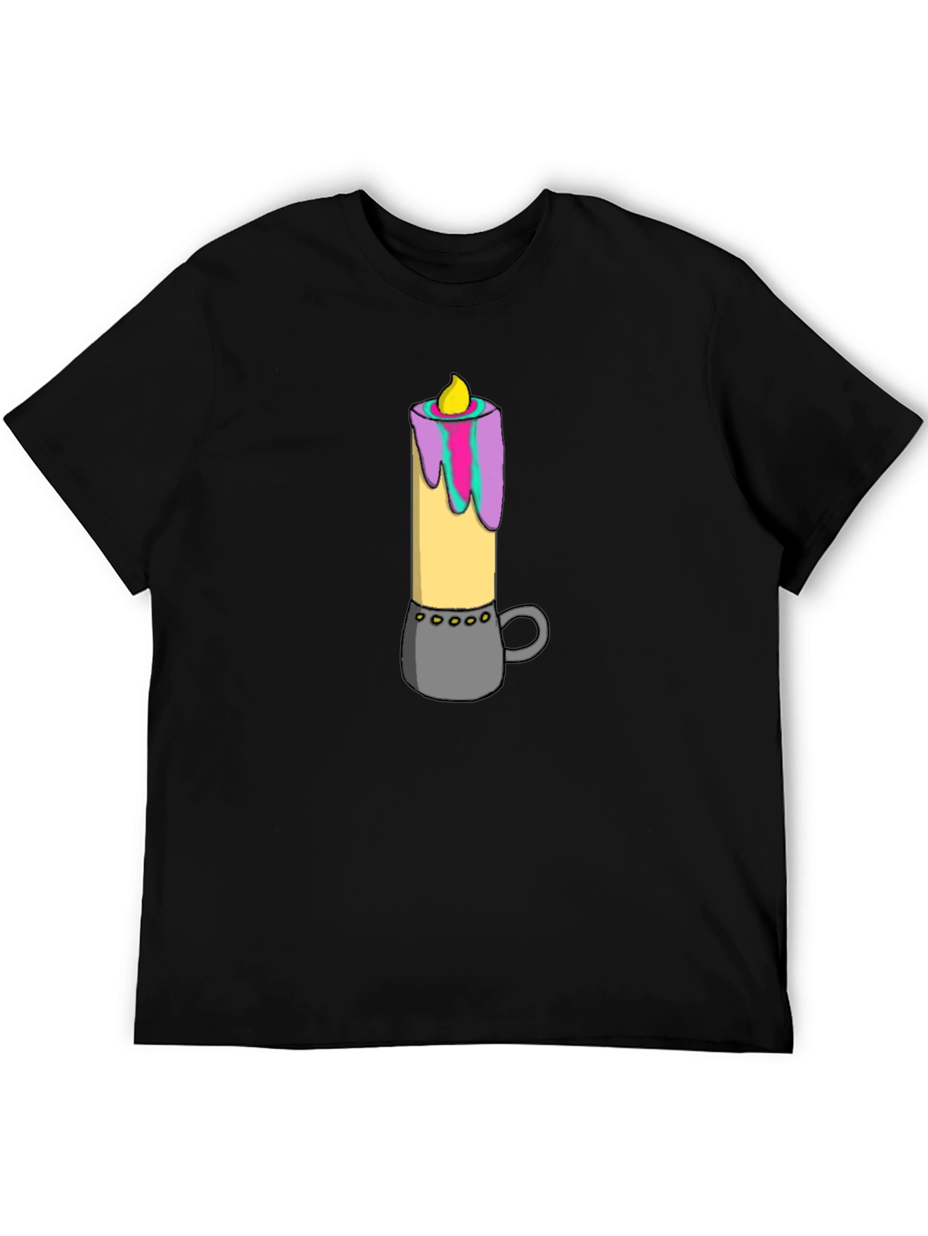 Candle Graphic Tee - Quirky Comfort