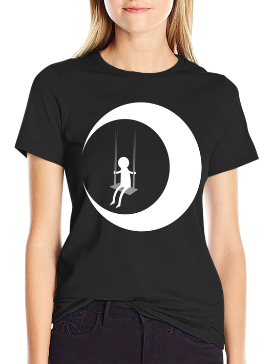 Moon Swing Graphic T-Shirt - Black