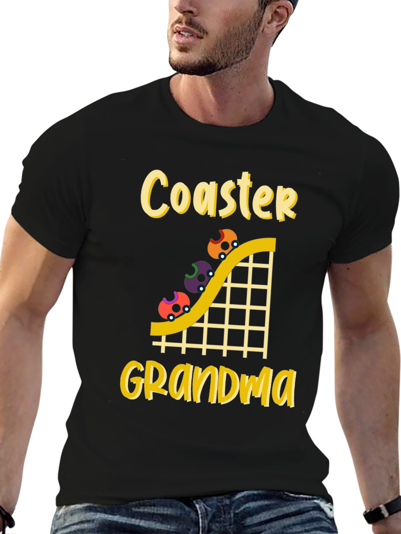 Coaster Grandma Black T-Shirt