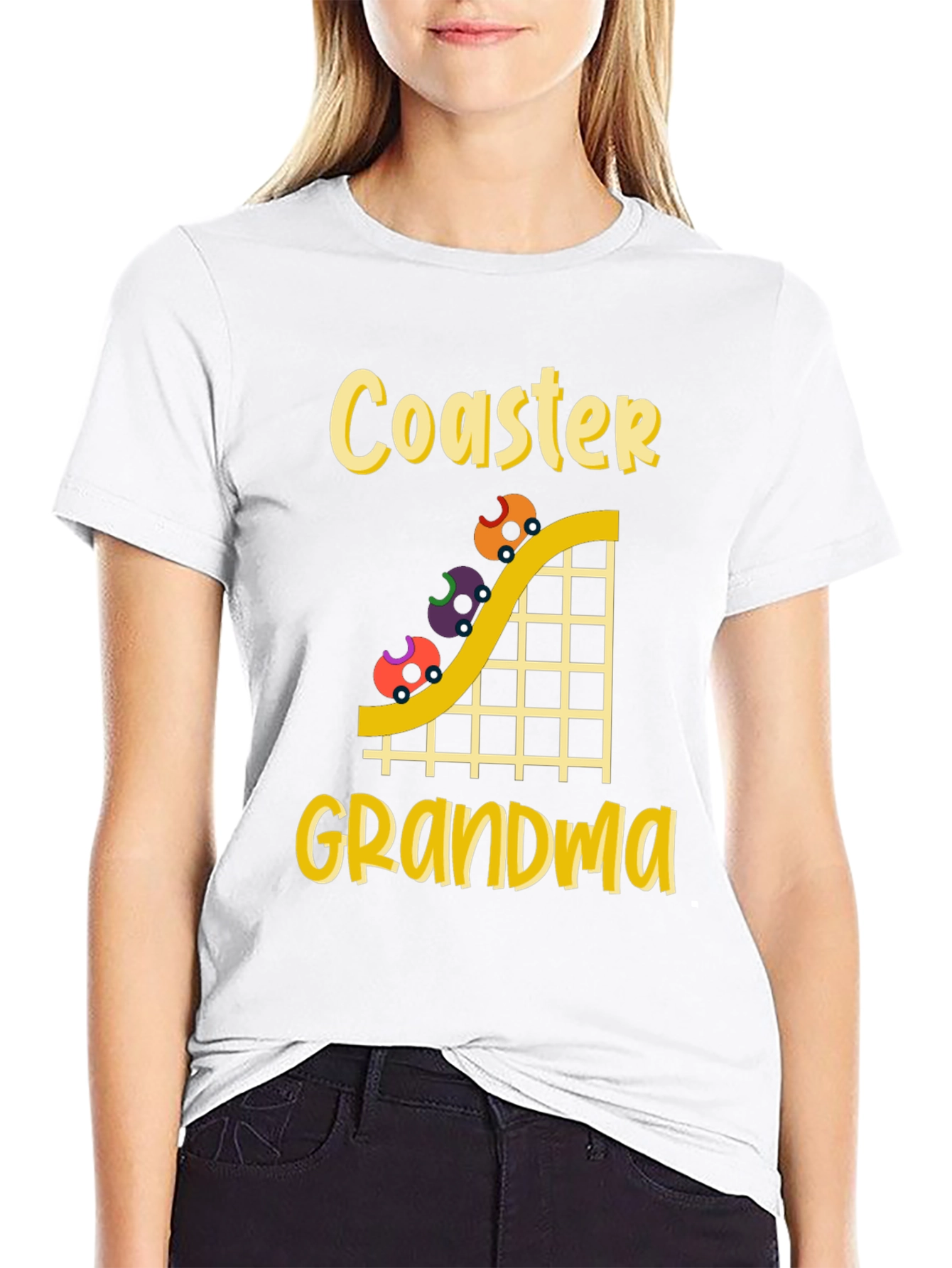 Coaster Grandma Black T-Shirt