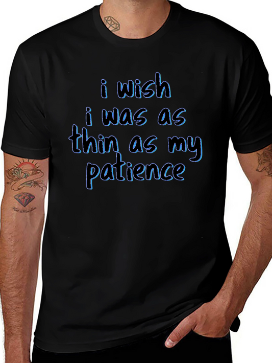 Wish I Was Thin T-Shirt - Humorous Tee