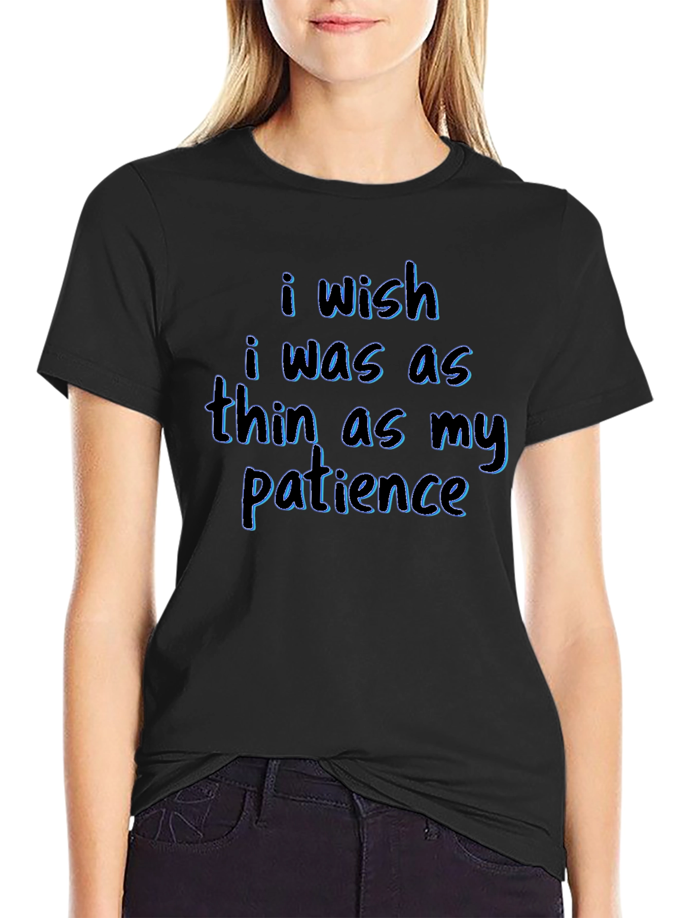 Wish I Was Thin T-Shirt - Humorous Tee