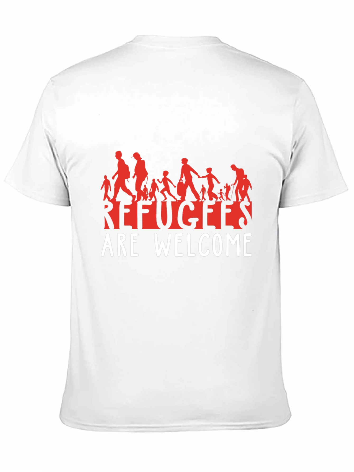 Refugees Are Welcome T-Shirt - Black Graphic Tee