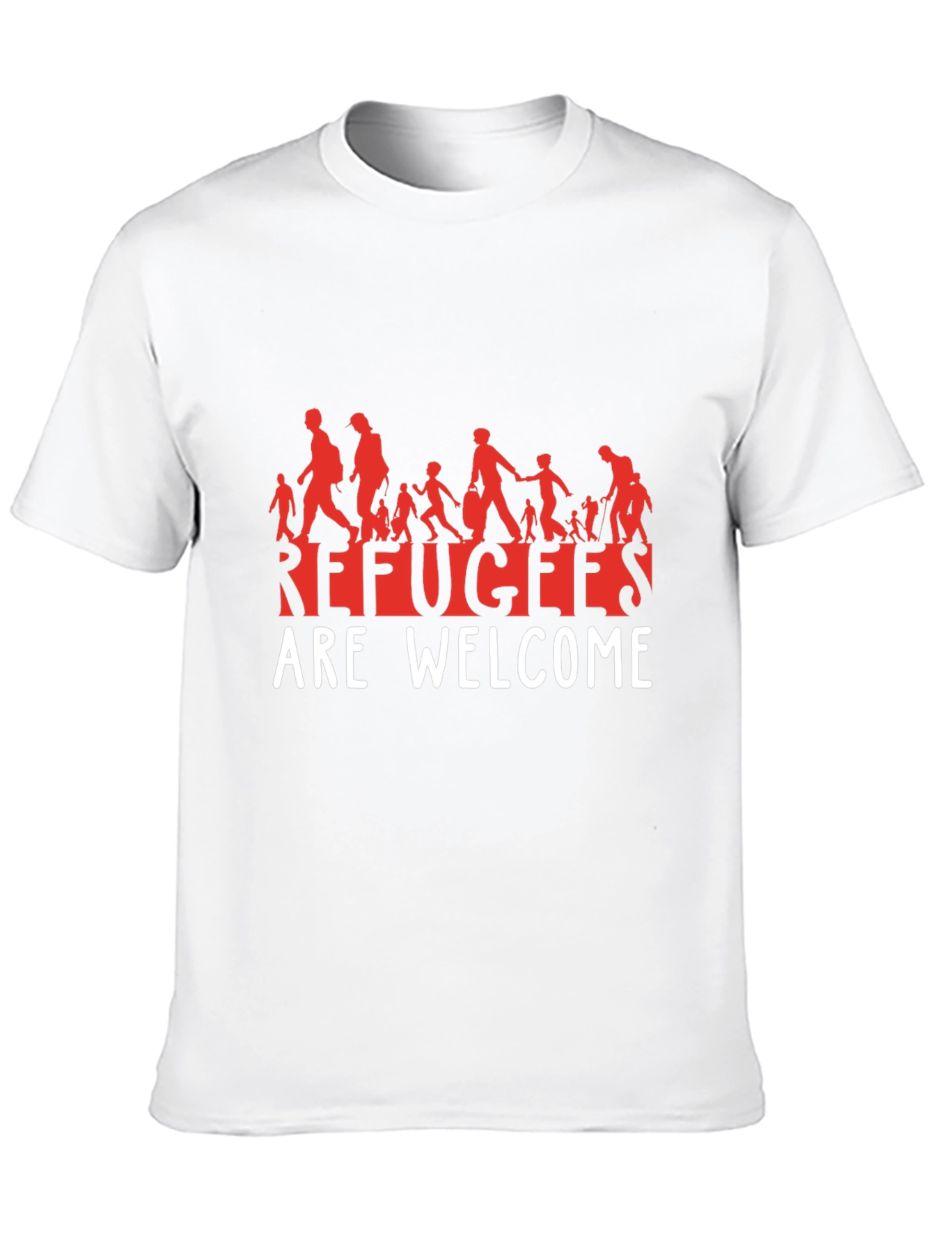 Refugees Are Welcome T-Shirt - Black Graphic Tee