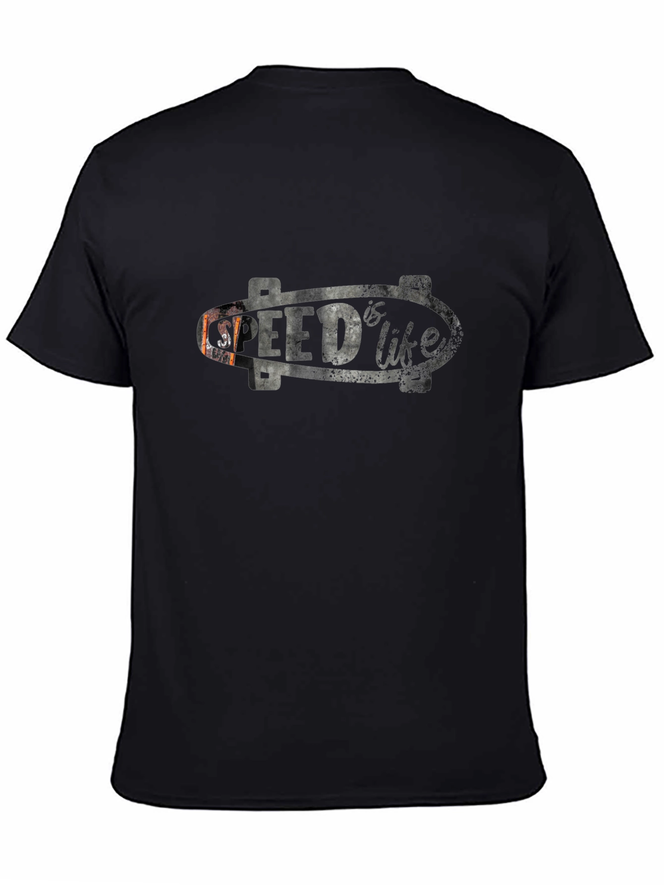 Skateboard Graphic Black T-Shirt