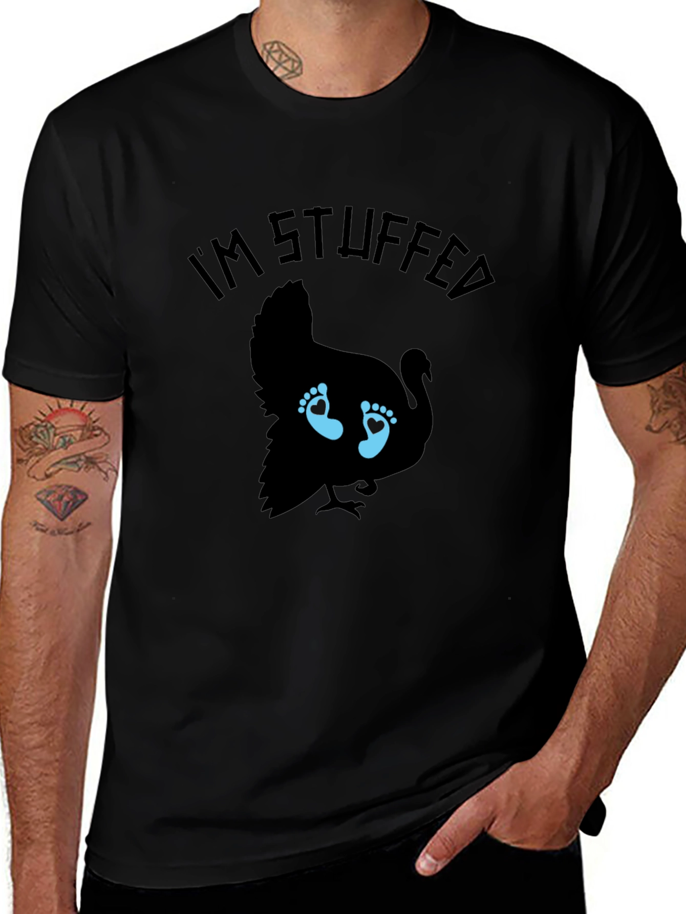 Im Stuffed Turkey T-Shirt - Thanksgiving Pregnancy Reveal Tee