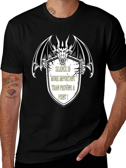 Dragon Graphic T-Shirt - Silence is More Important
