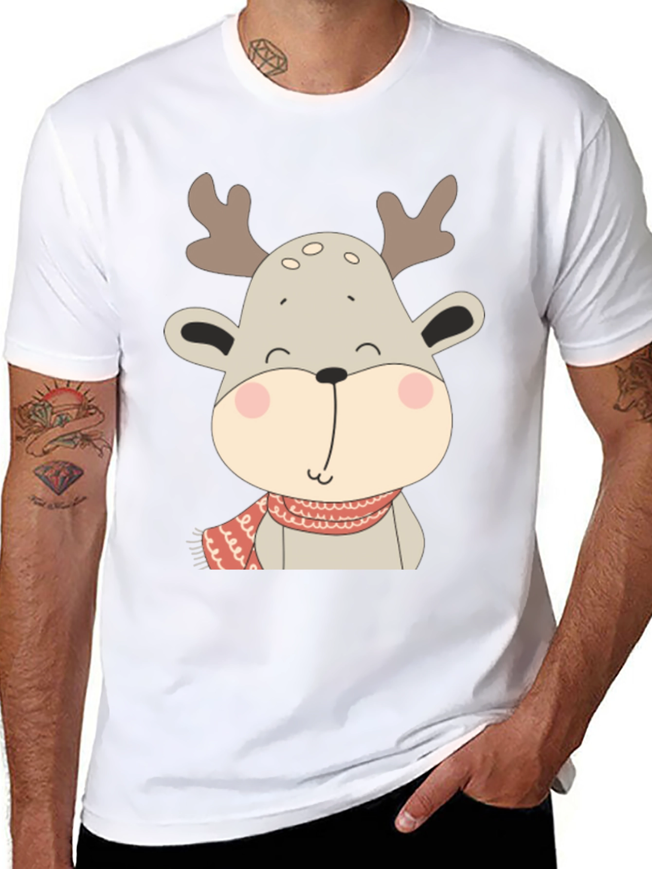Cute Reindeer Graphic T-Shirt