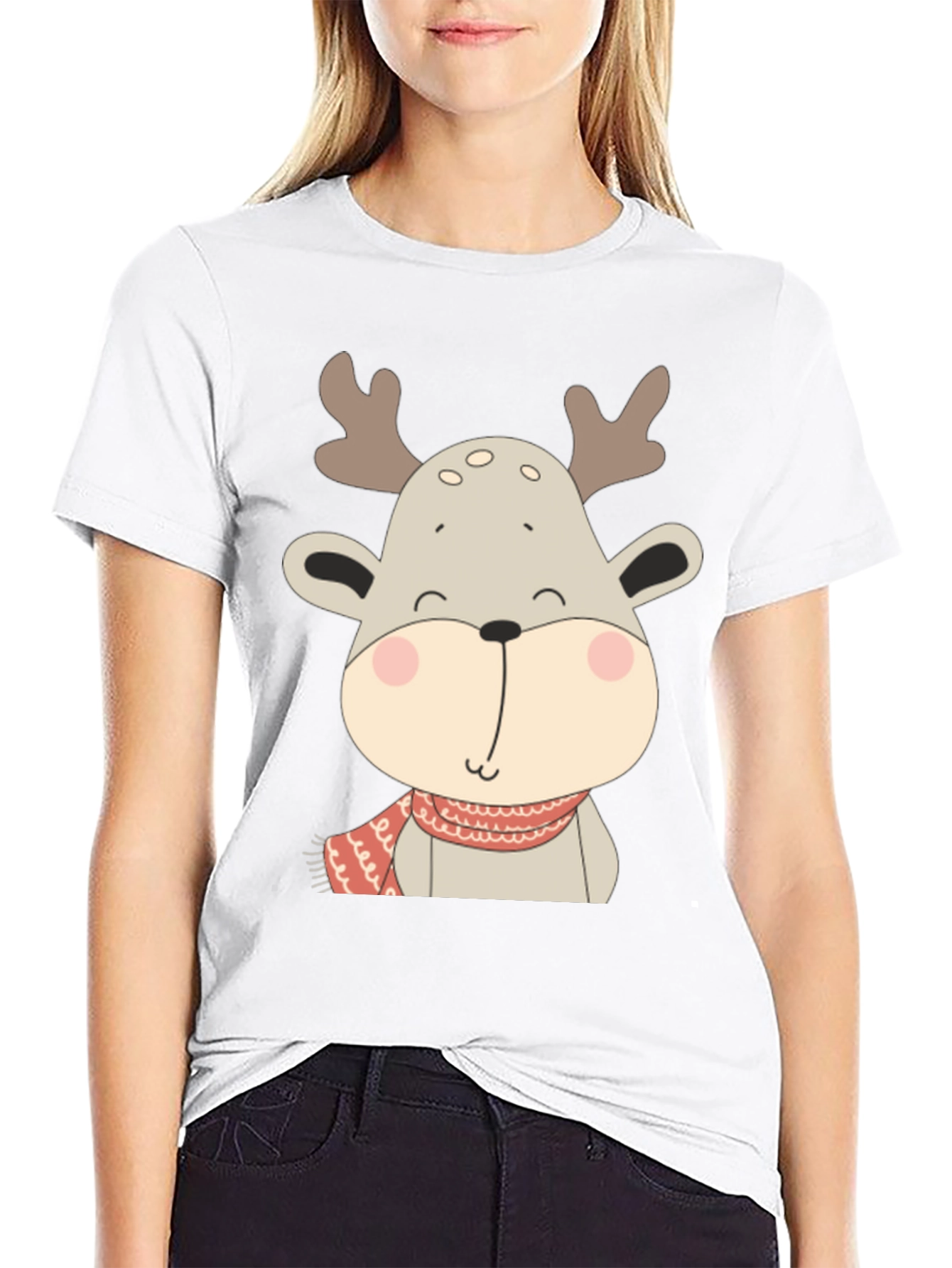 Cute Reindeer Graphic T-Shirt