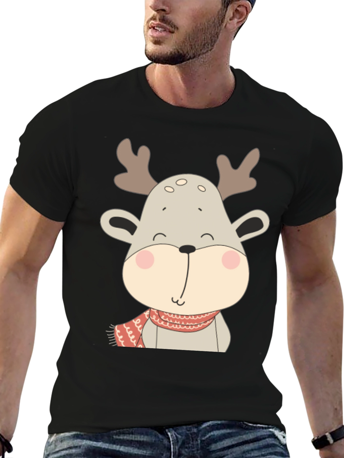 Cute Reindeer Graphic T-Shirt