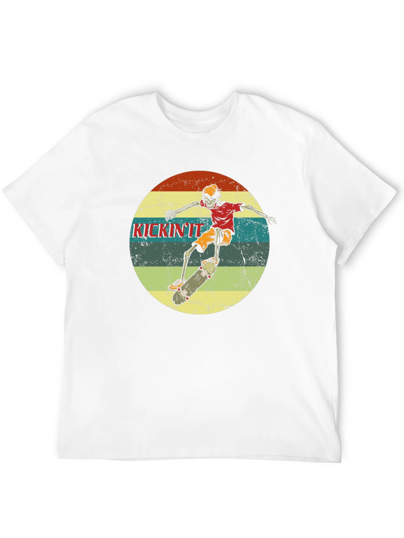 Skateboard Skeleton Graphic Tee - Kickin It