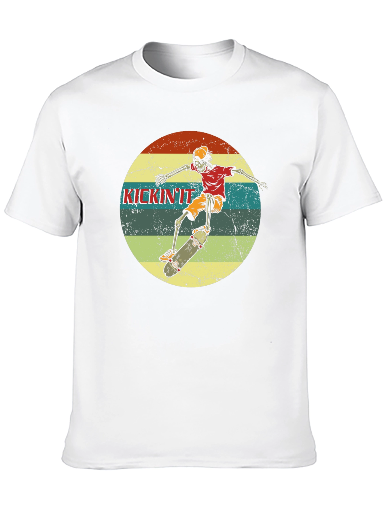 Skateboard Skeleton Graphic Tee - Kickin It
