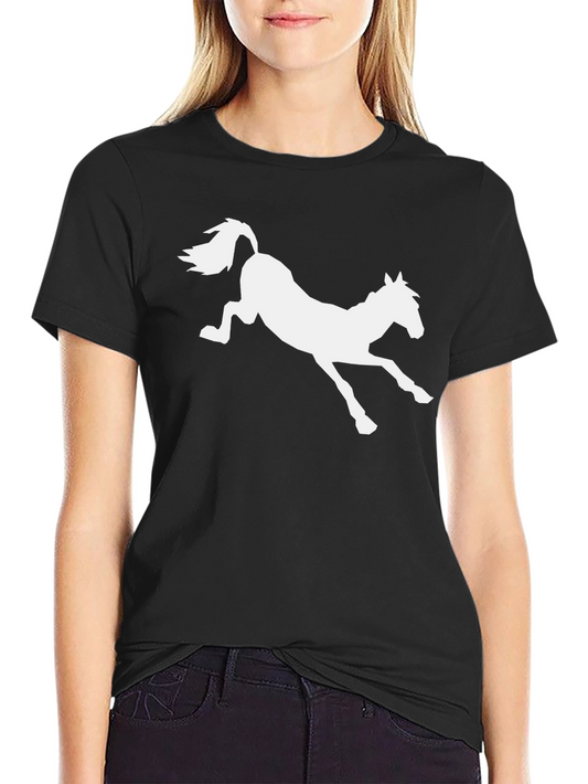 Horse Silhouette Black T-Shirt