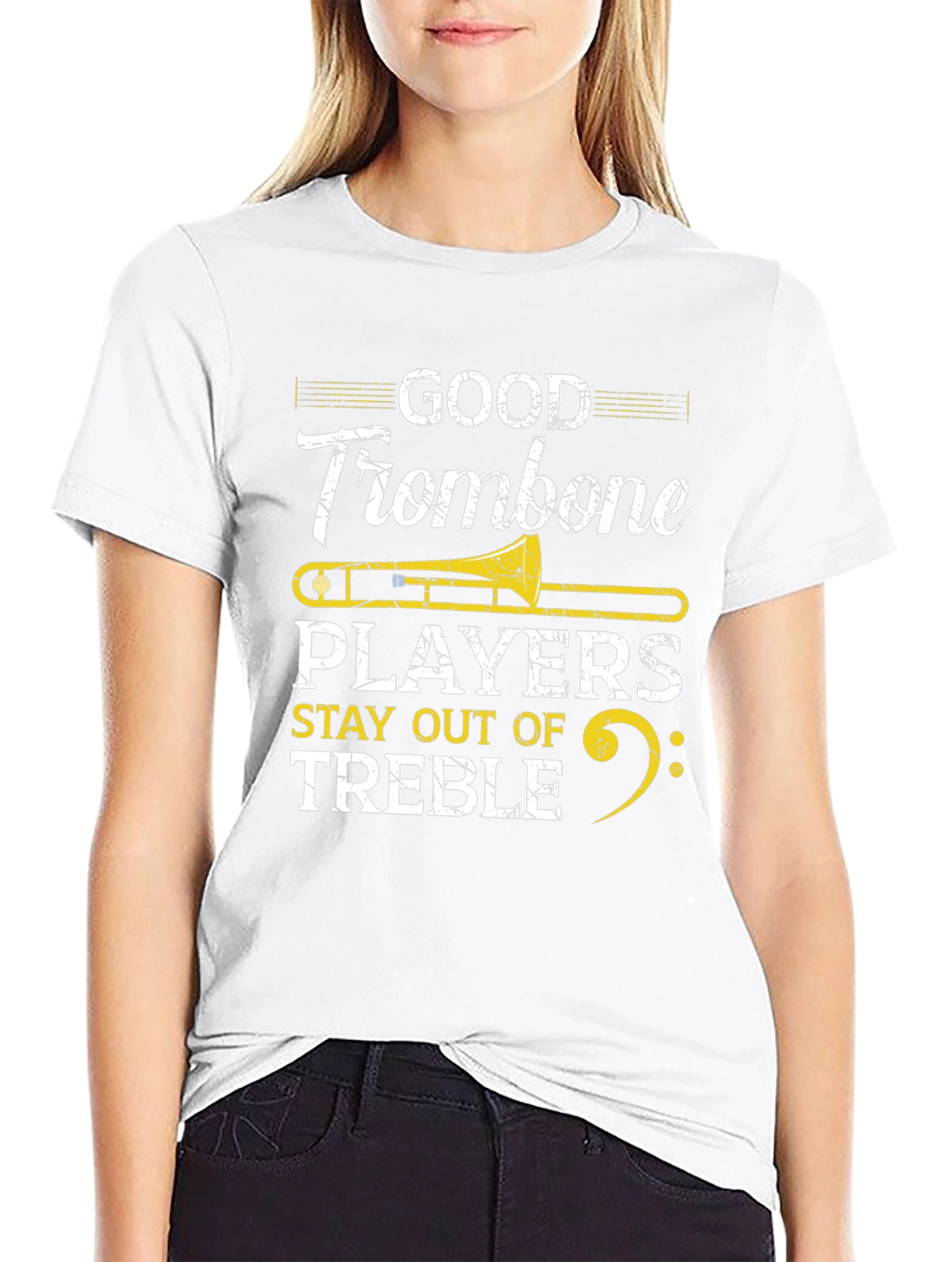 Good Trombone Players Stay Out of Treble T-Shirt