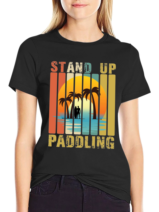 Stand Up Paddling Retro Graphic Tee