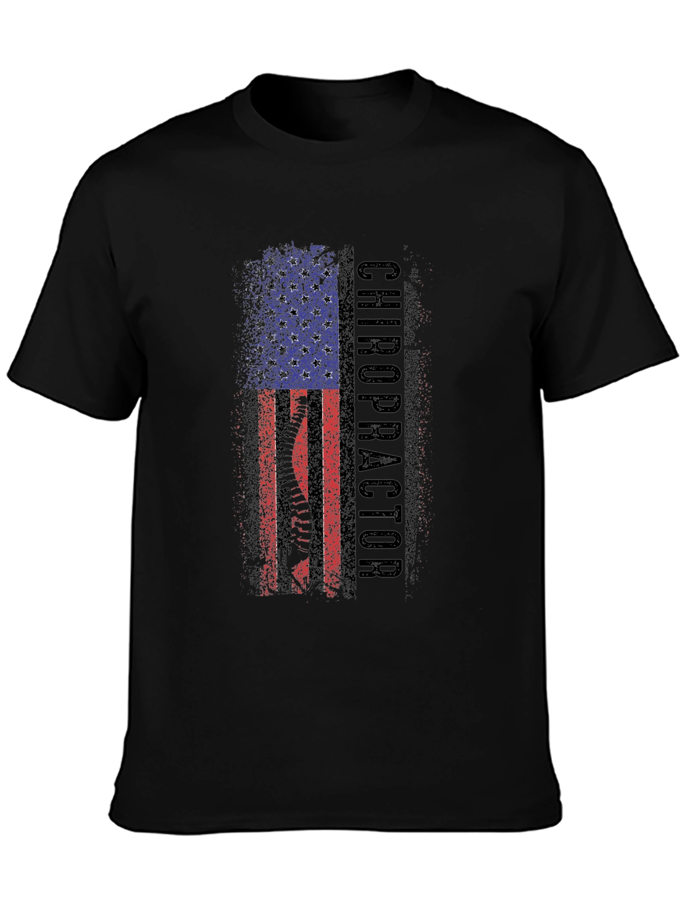 Chiropractor American Flag Graphic T-Shirt