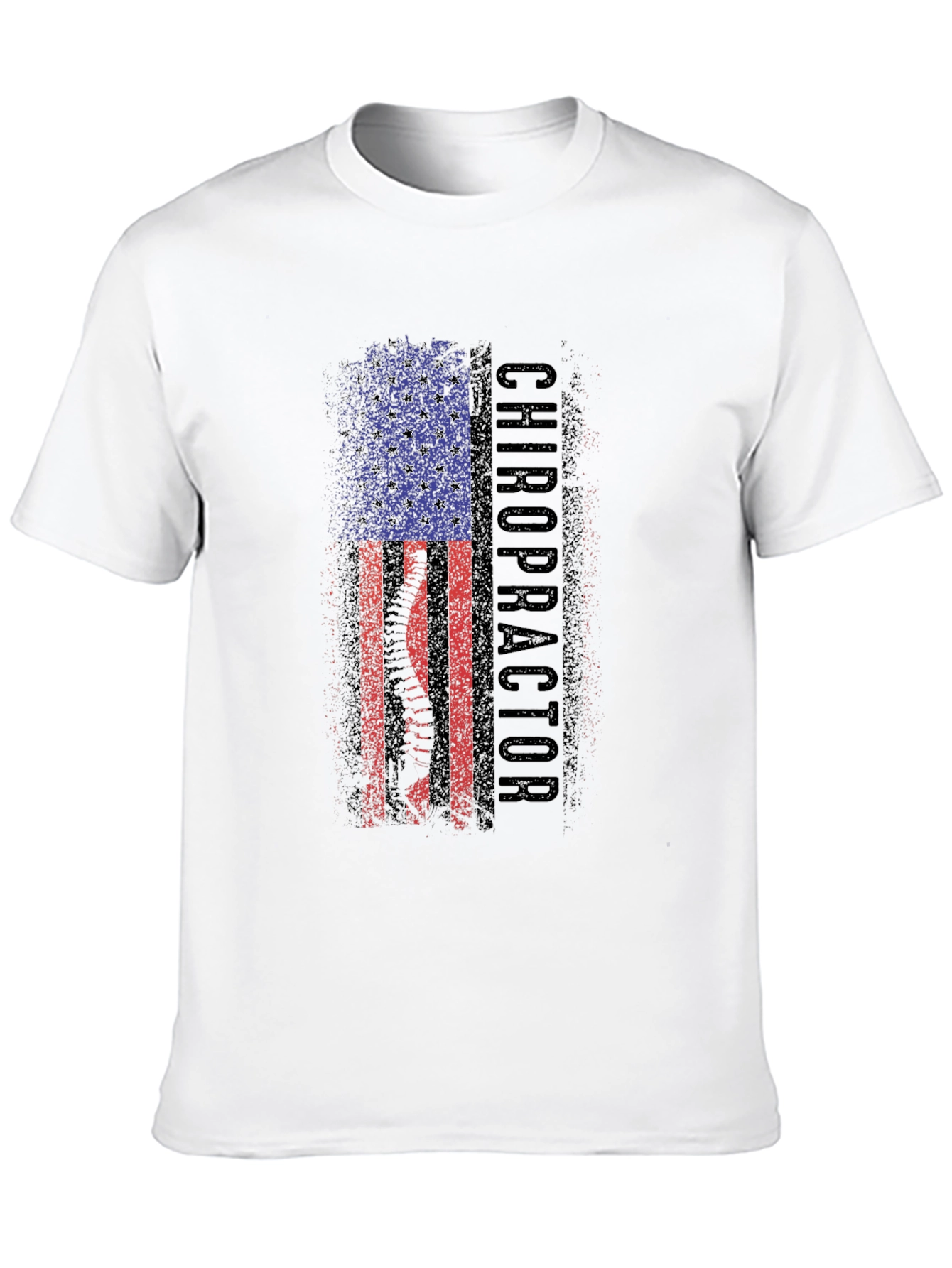 Chiropractor American Flag Graphic T-Shirt