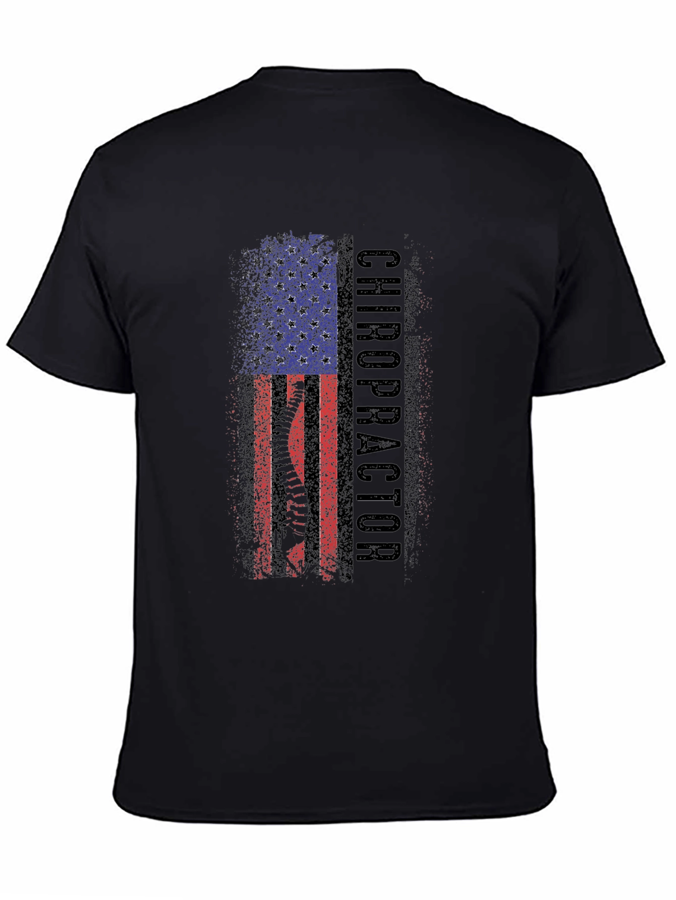 Chiropractor American Flag Graphic T-Shirt