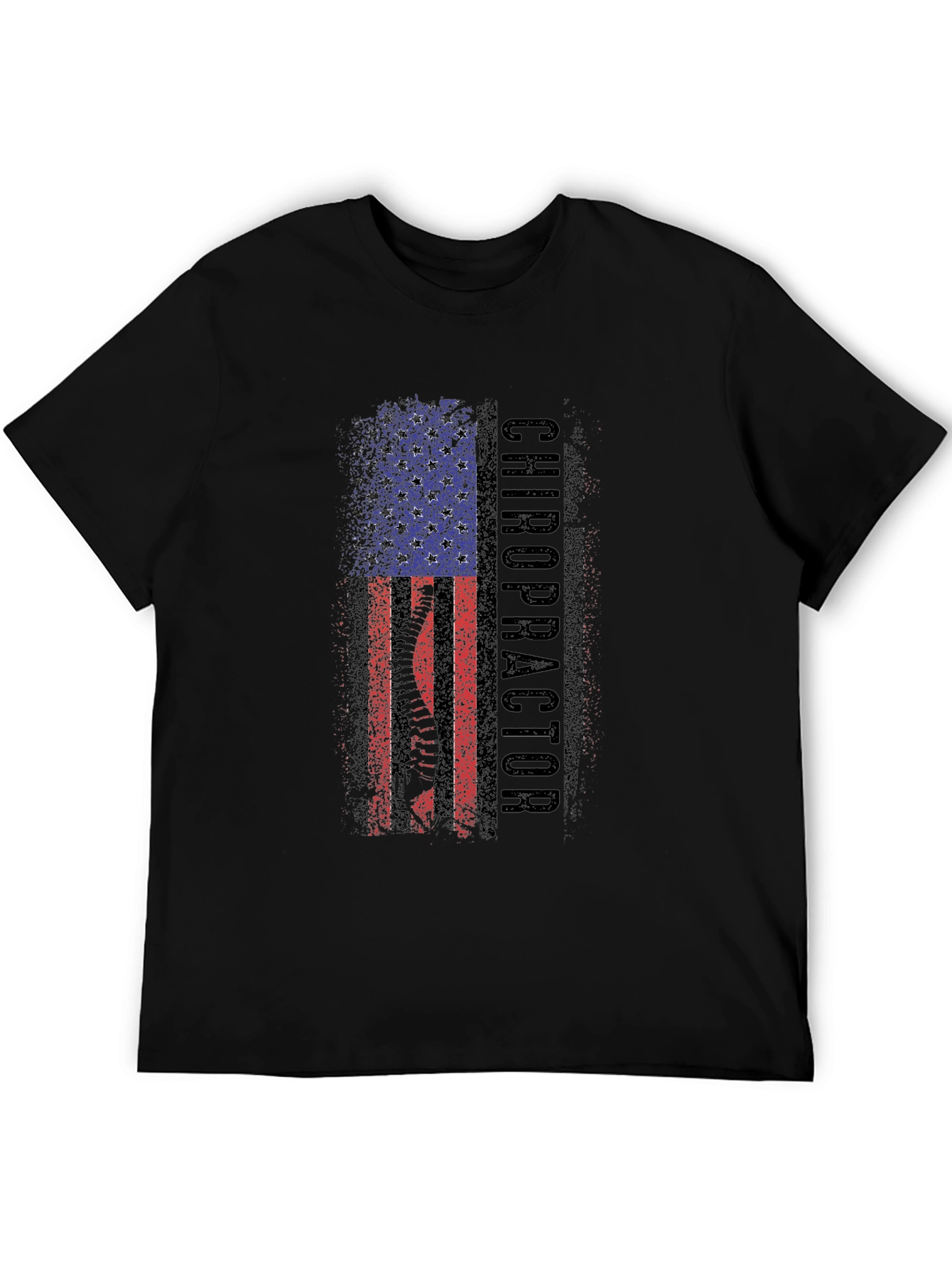 Chiropractor American Flag Graphic T-Shirt