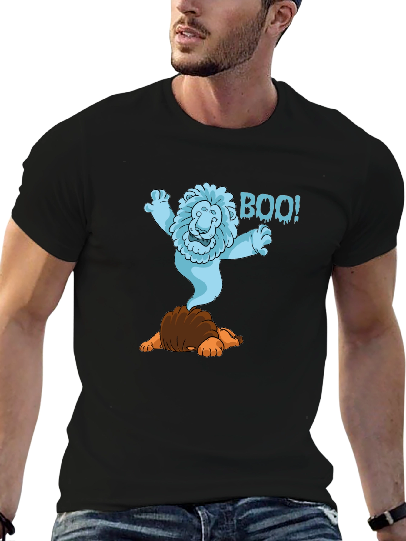 Boo! Lion Ghost Funny Halloween T-Shirt