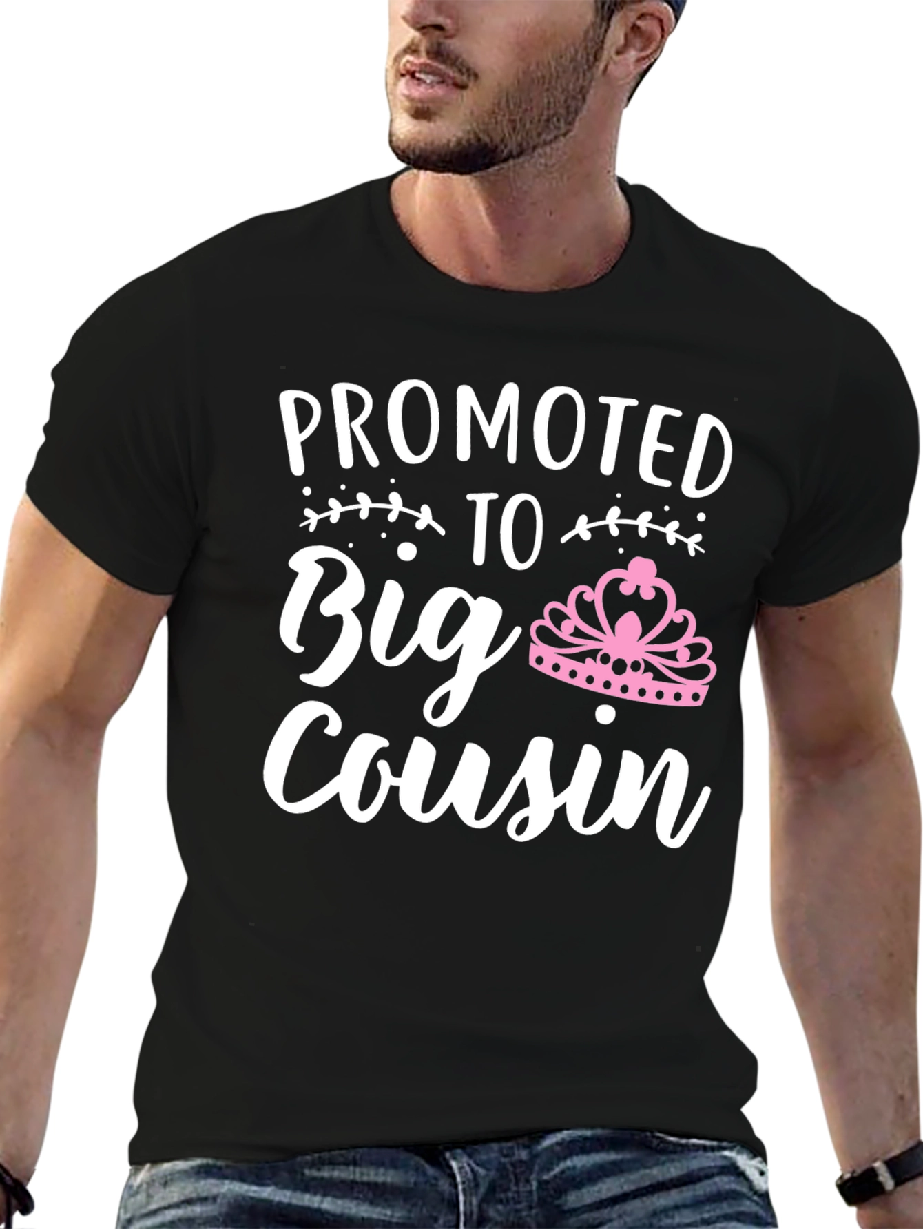 Promoted to Big Cousin T-Shirt - Black Tee